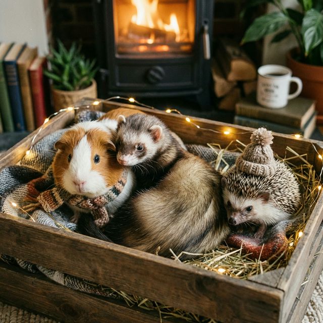 Chinchilla and Hedgehog split image